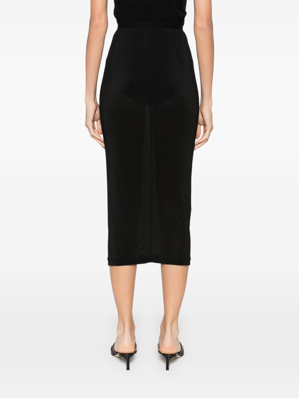semi-sheer midi skirt - 4