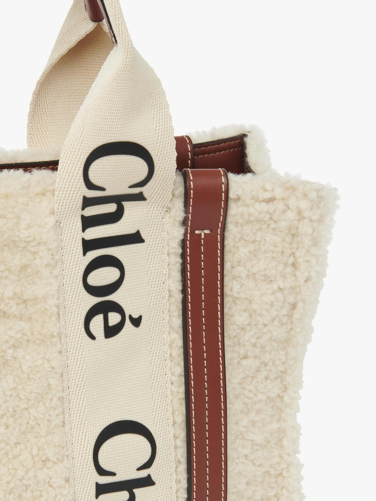 SMALL WOODY TOTE BAG WITH STRAP - 3