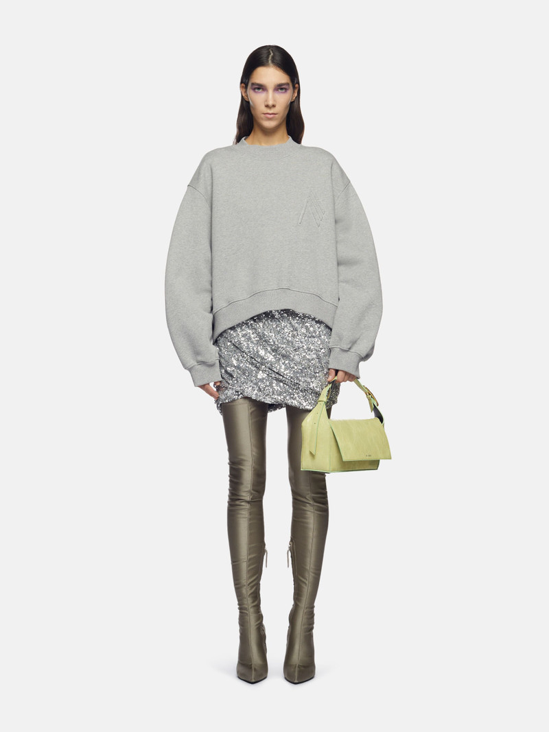 THE ATTICO SILVER MINI SKIRT outlook