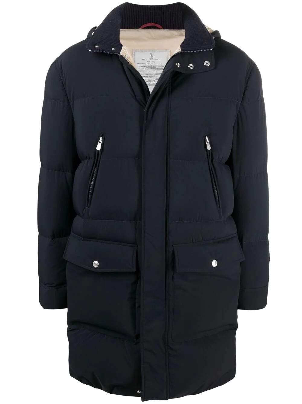 mid-length padded coat - 1