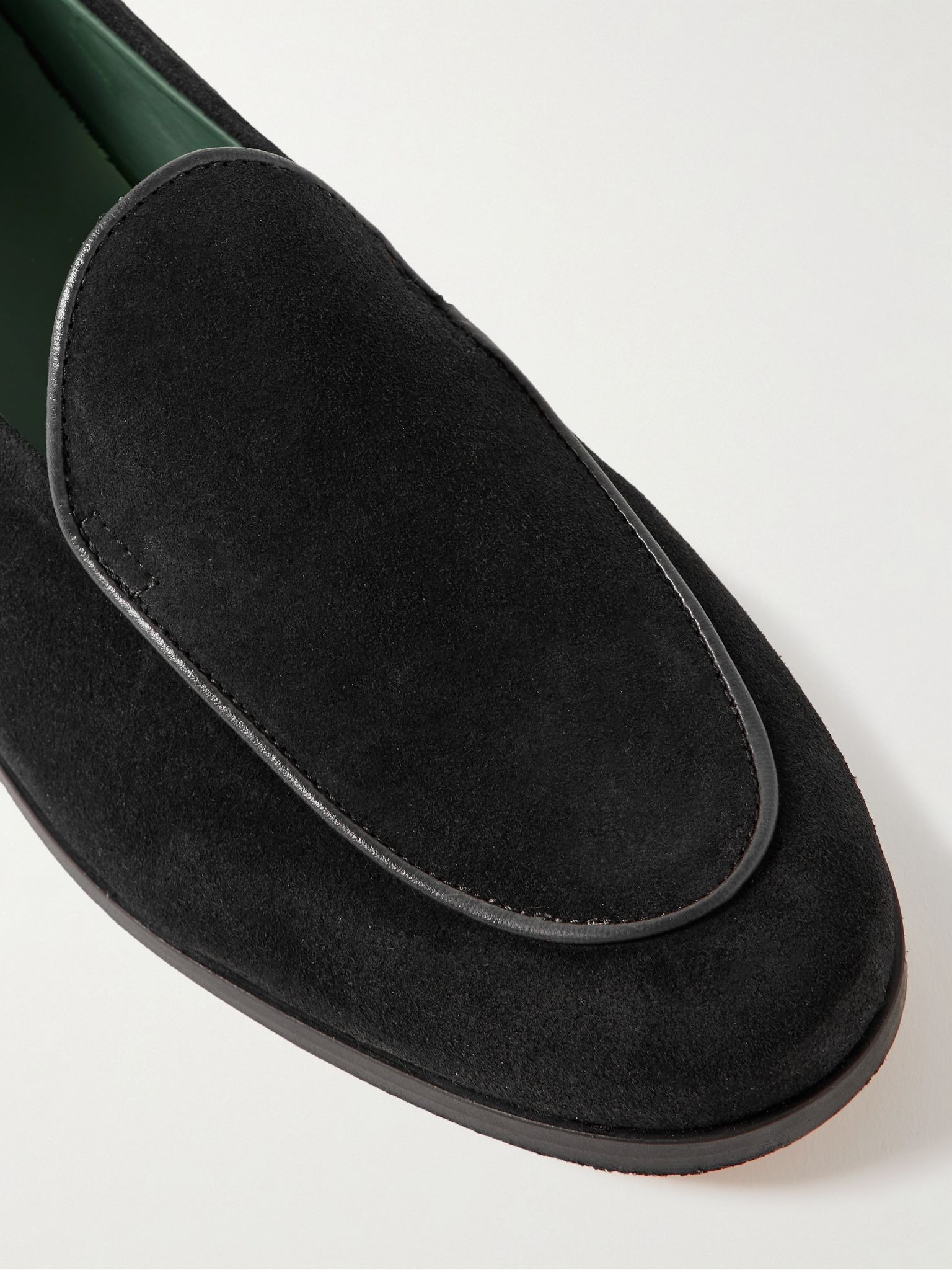 Belgee Suede Loafers Black - 5