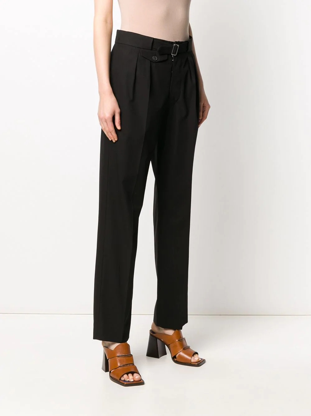 high waist belted trousers - 3