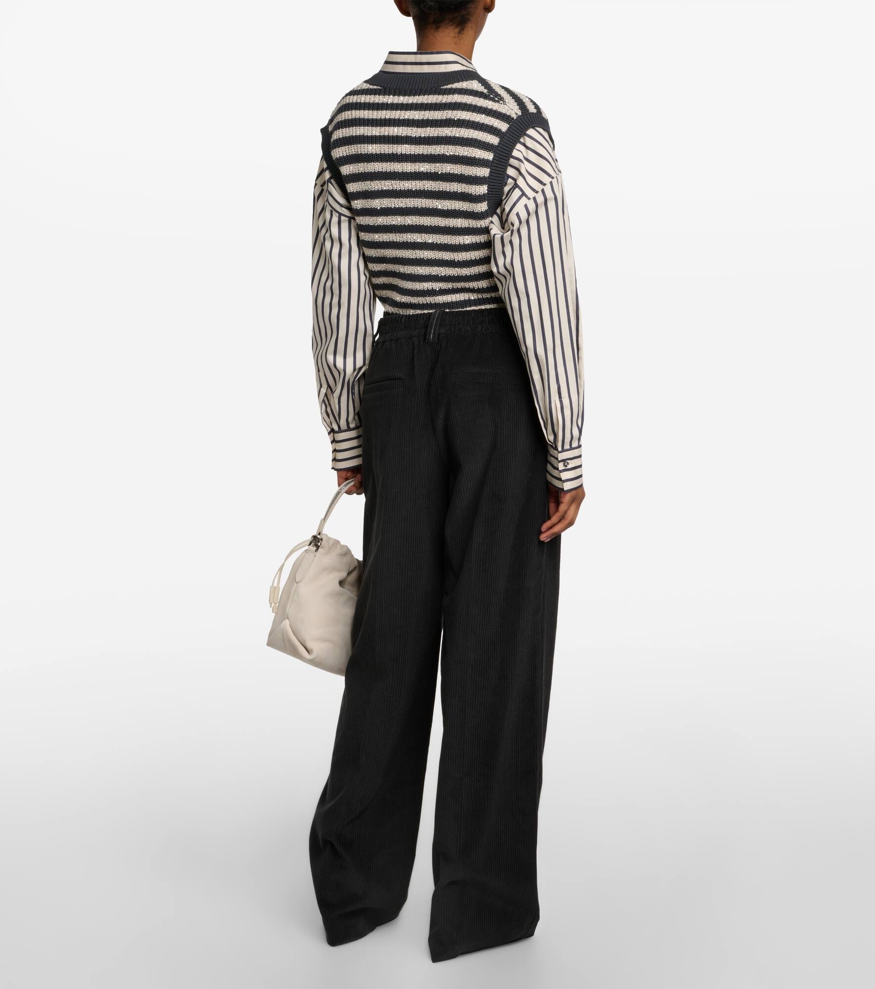 Corduroy wide-leg pants - 3