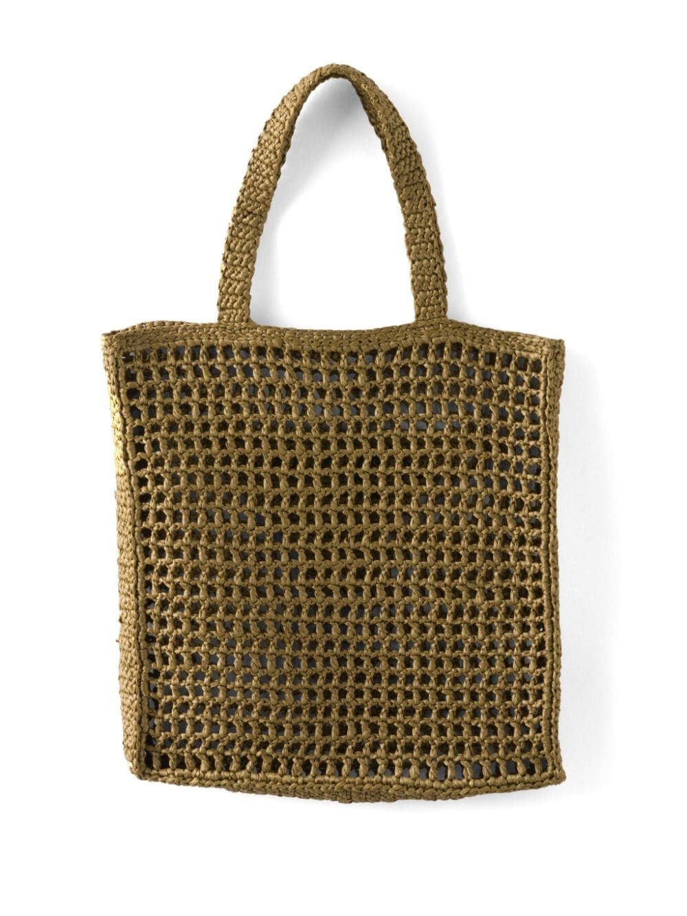 triangle-logo raffia tote bag - 2