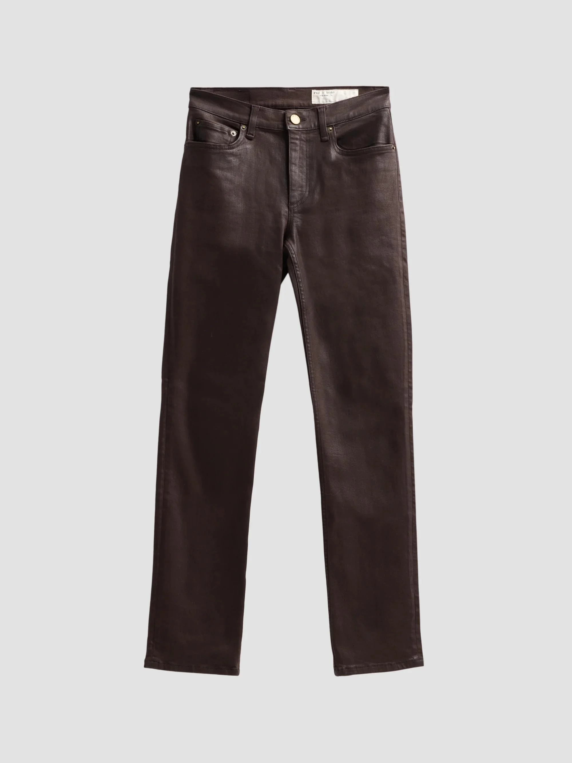 Women's Flexi Wren Mid-Rise Full Slim Jeans - Coated Brown - 1