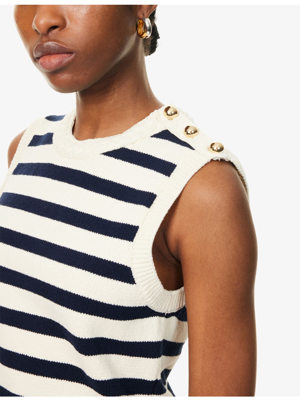 The Harbor Striped Cotton-Blend Vest - 5