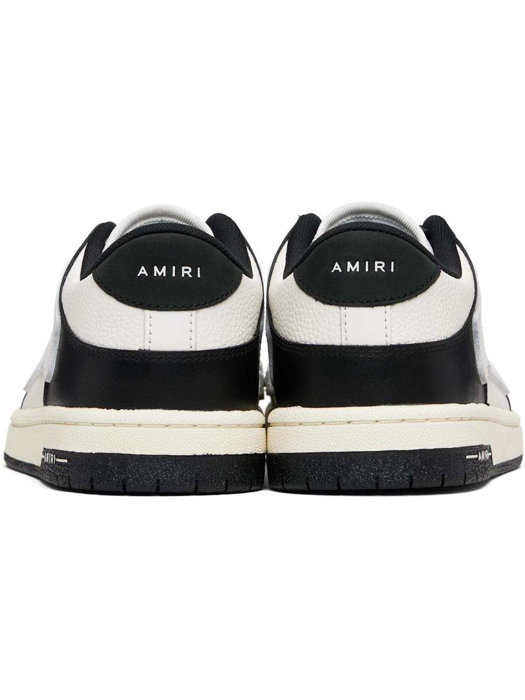 Black & White Skel Top Low Sneakers - 2