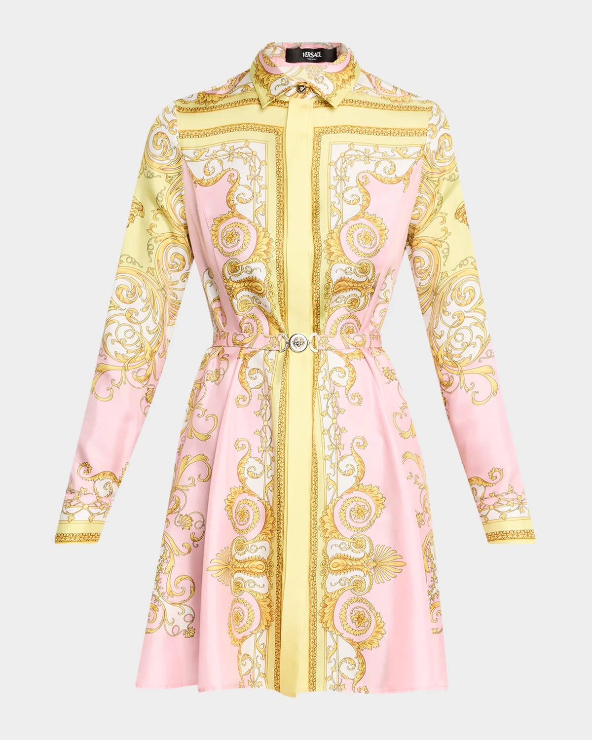 Spring Barocco Silk Twill Mini Dress - 1