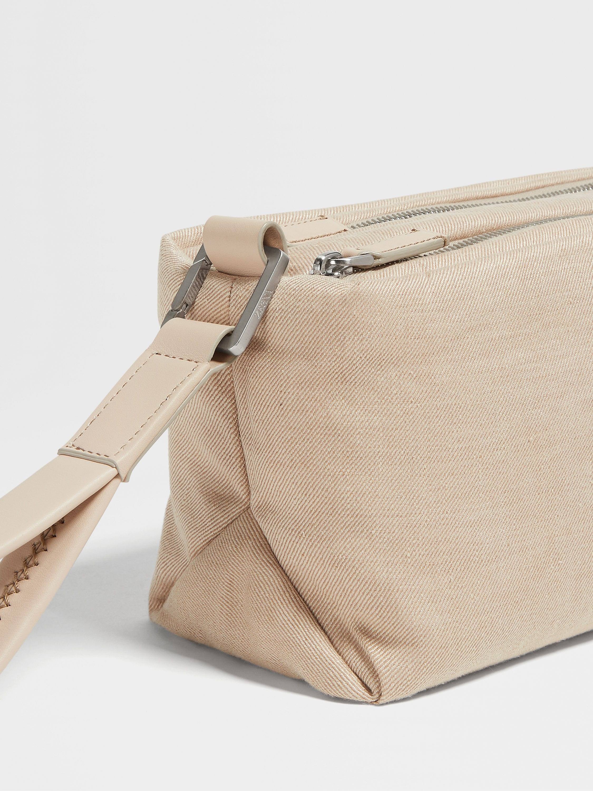 LIGHT BEIGE OASI LINO POUCH - 5