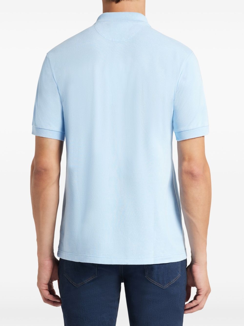 logo-appliqué cotton polo shirt - 4