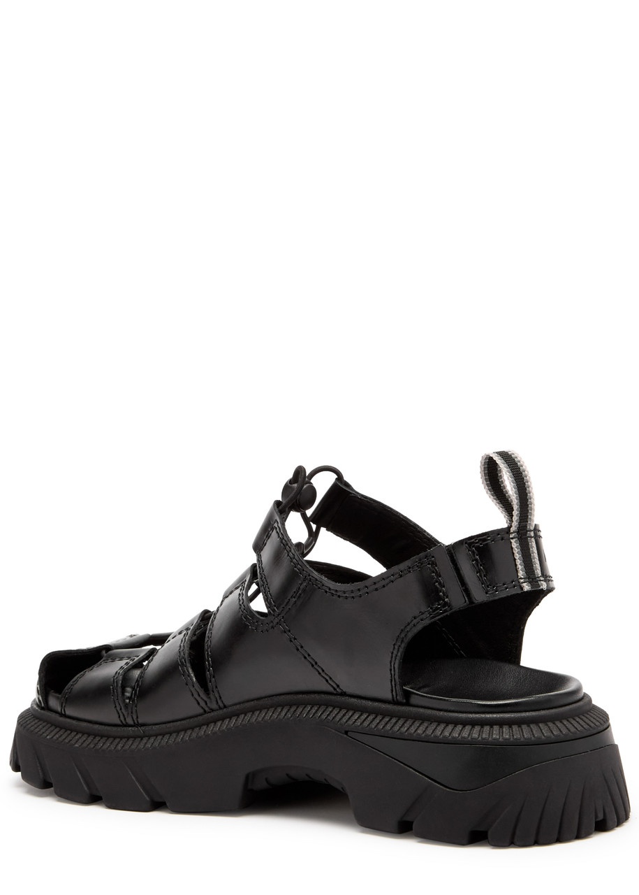 Miista Eunice Cut-out Leather Sandals - 2