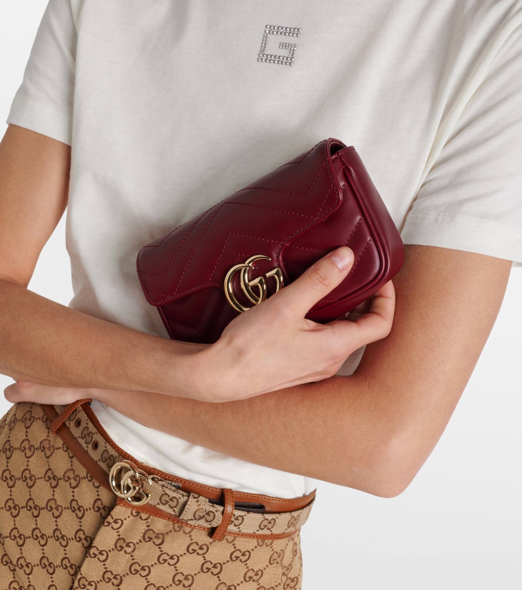 GG Marmont Super Mini leather shoulder bag - 7