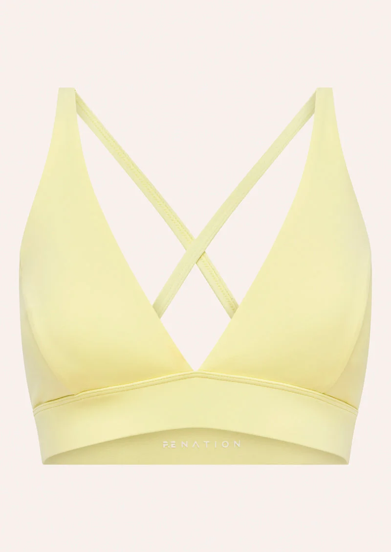 LUMEN SPORTS BRA IN SOFT YELLOW - 1