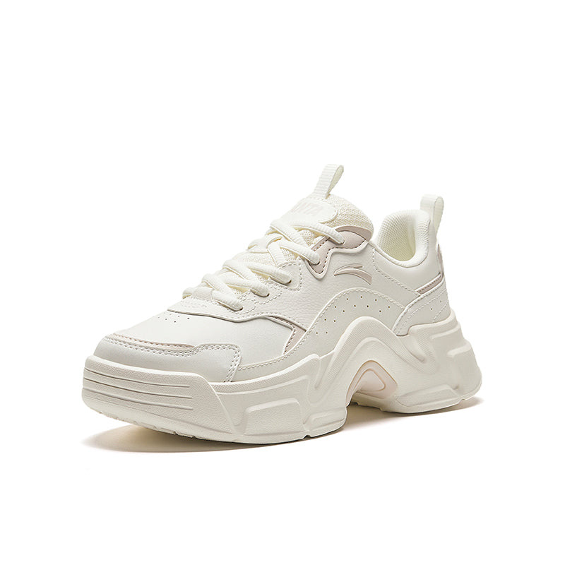 (WMNS) ANTA Platform Leather 'Ivory White Beige' 922328816-5 - 2