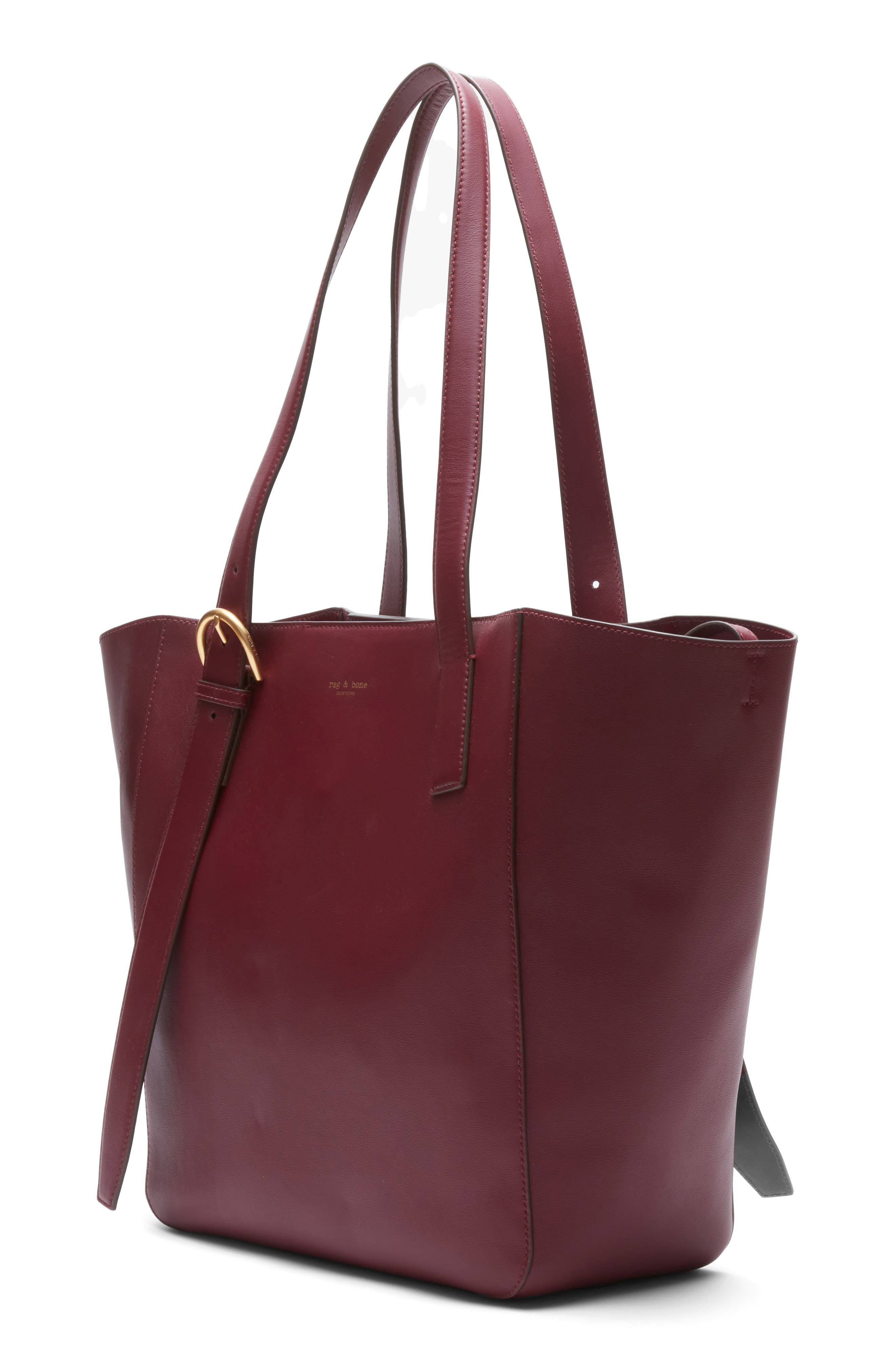 rag & bone Parker Leather Tote in Garnet at Nordstrom - 4