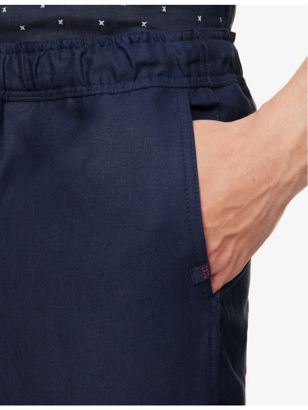 Sydney regular-fit straight-leg linen trousers - 5