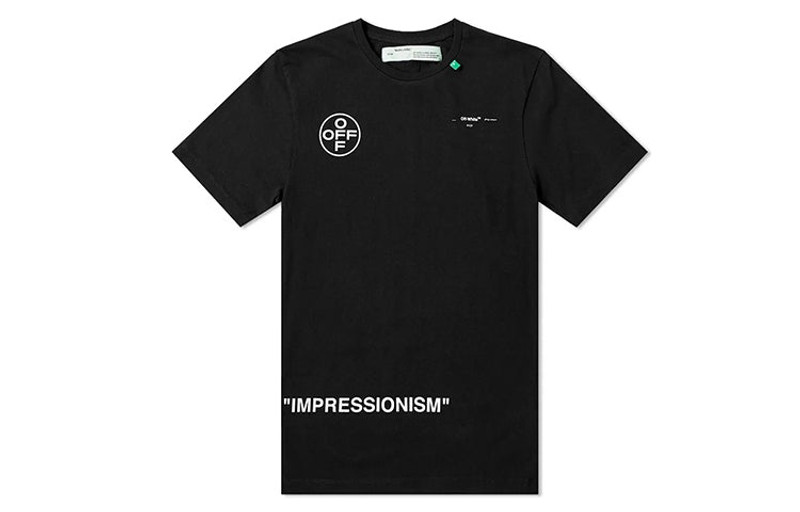 Off-White Men's Off-White Arrow Pattern Short Sleeve Loose Fit Black T-Shirt OMAA038R191850151028 outlook