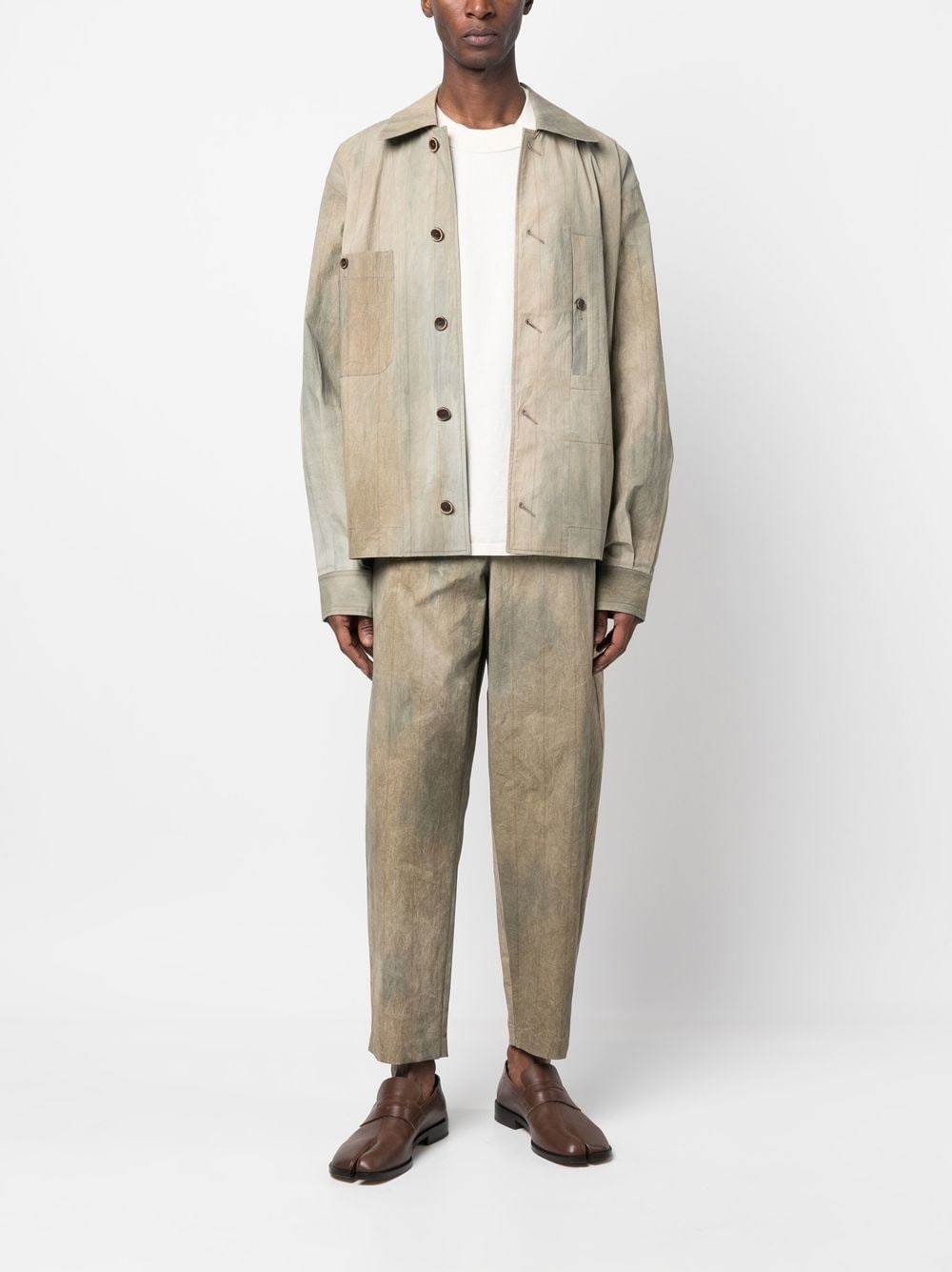 faded-effect long-sleeve shirt - 3