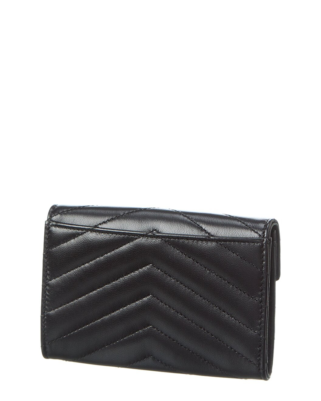 Saint Laurent Small Matelasse Leather Envelope Wallet - 2