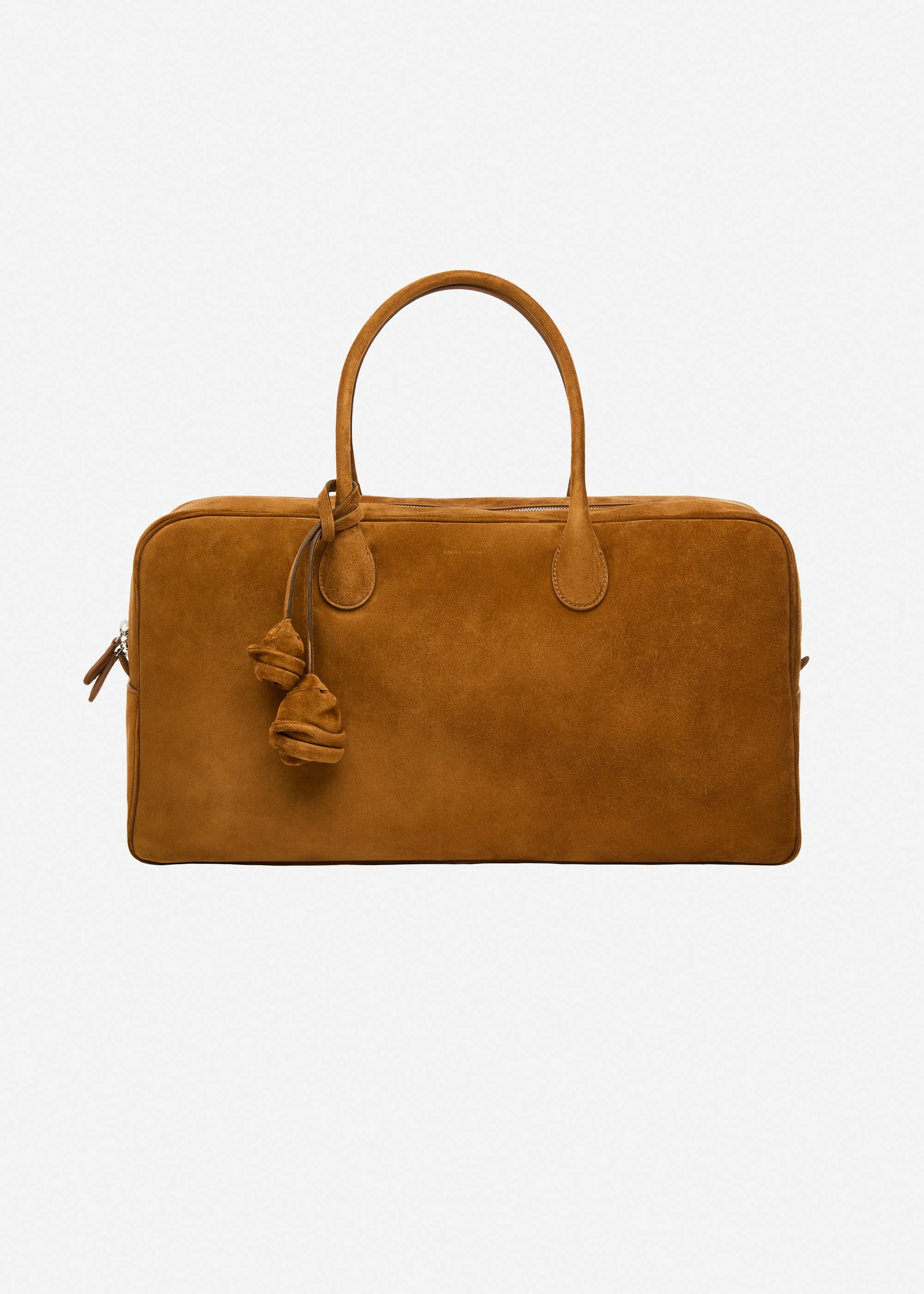 Large Brigitte bag in camel suede - 1