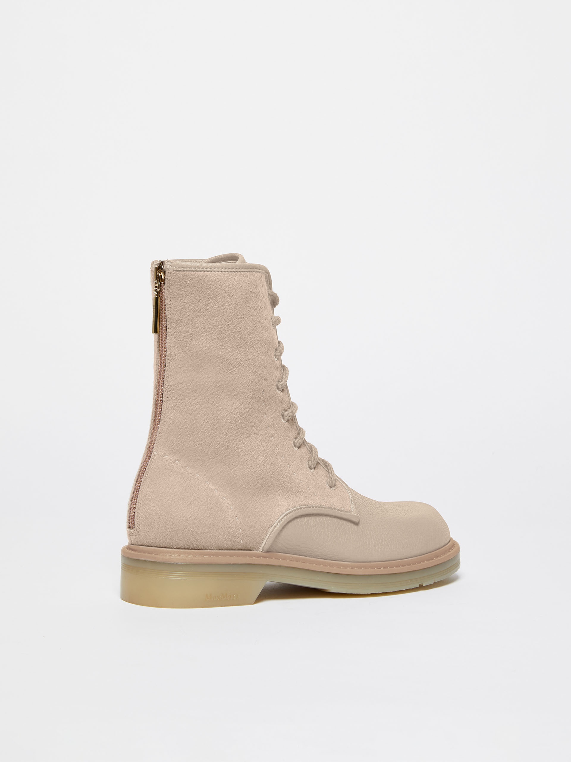 BIBAKER Combat boots in deerskin and cashmere - 3