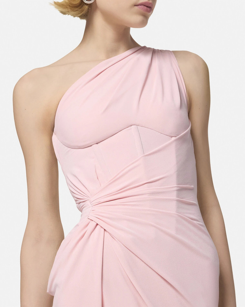 One-Shoulder Silk Georgette Gown 3