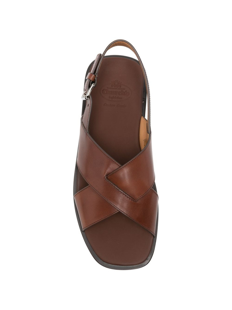 crossover-strap buckle-fastening sandals 4