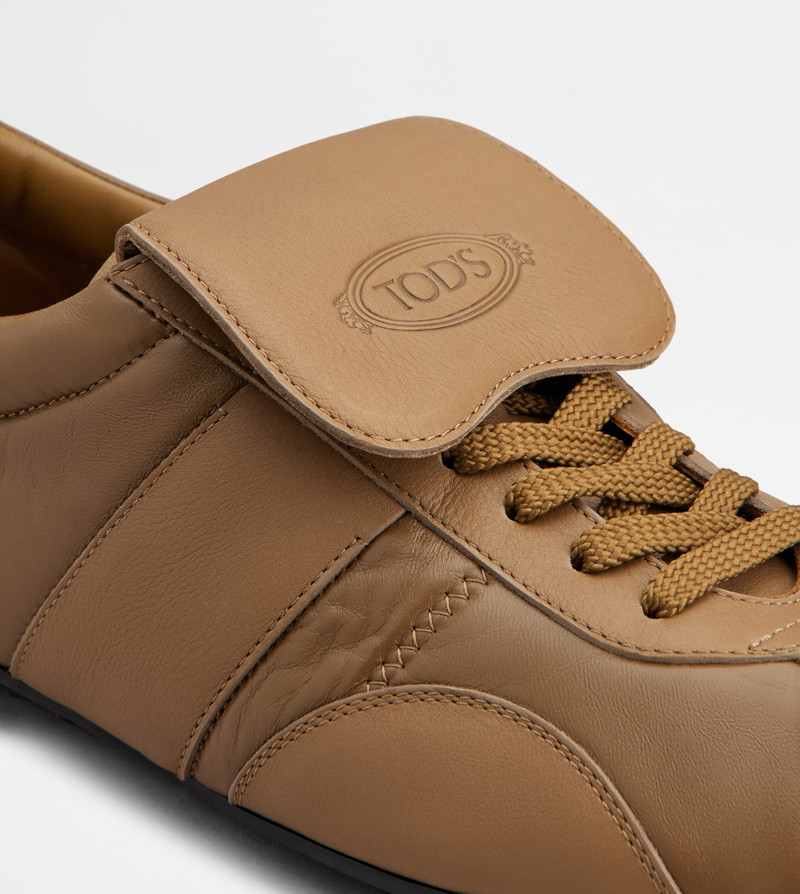 TOD'S T-MARATHON SNEAKERS IN LEATHER - BROWN 5
