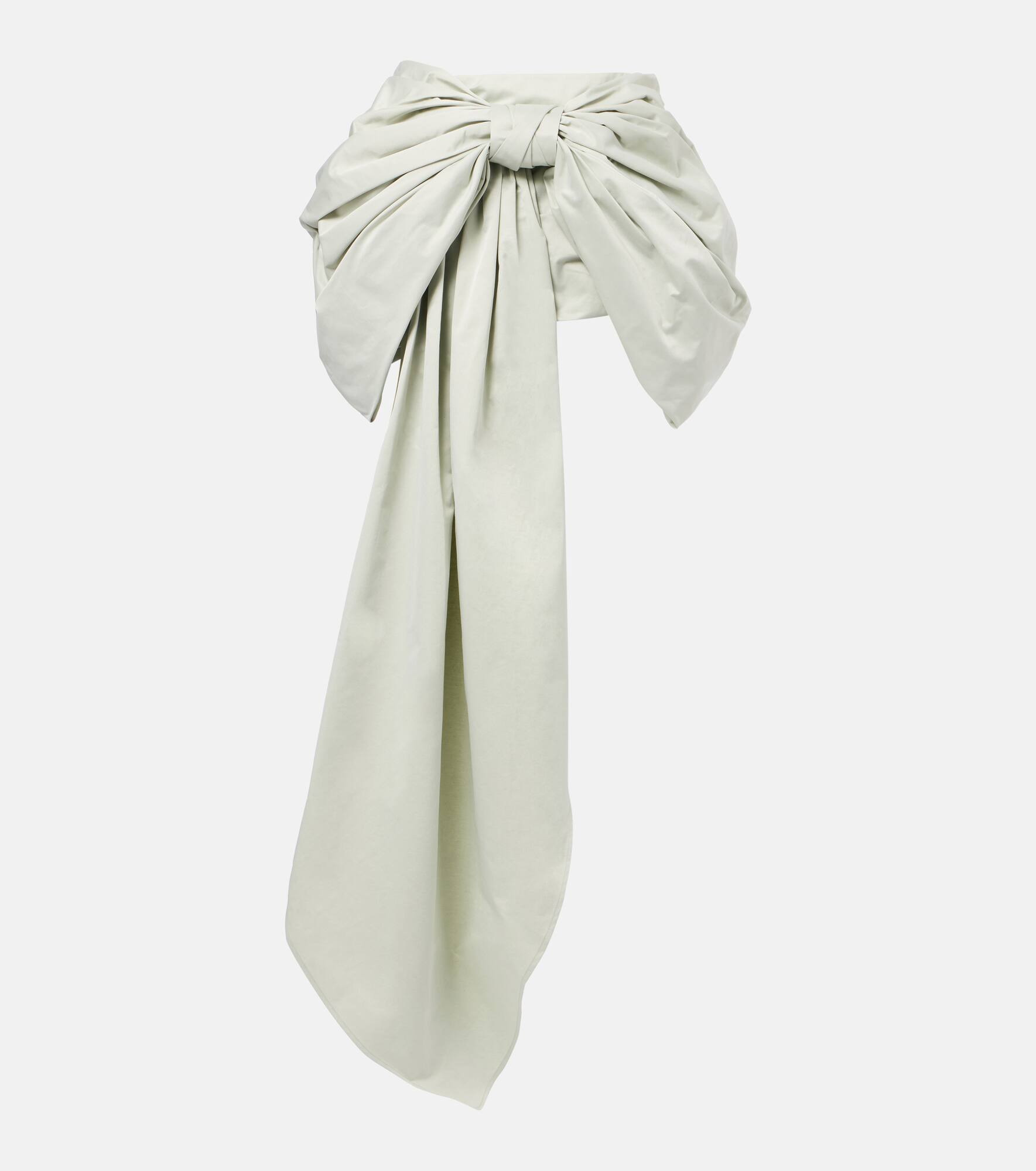 Bow-detail draped miniskirt - 1