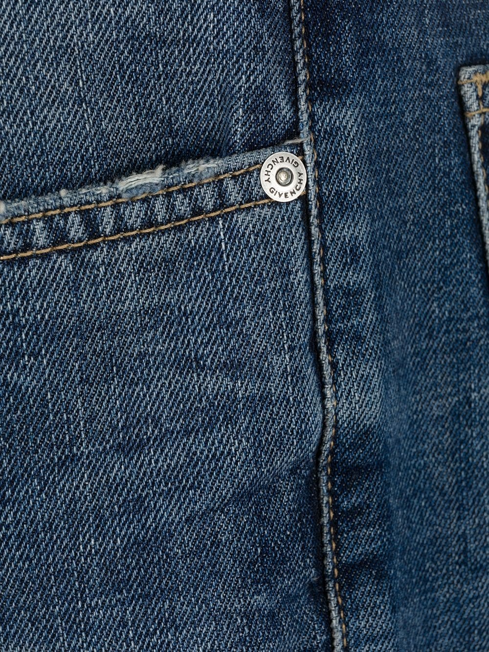 mild stonewashed straight jeans - 7