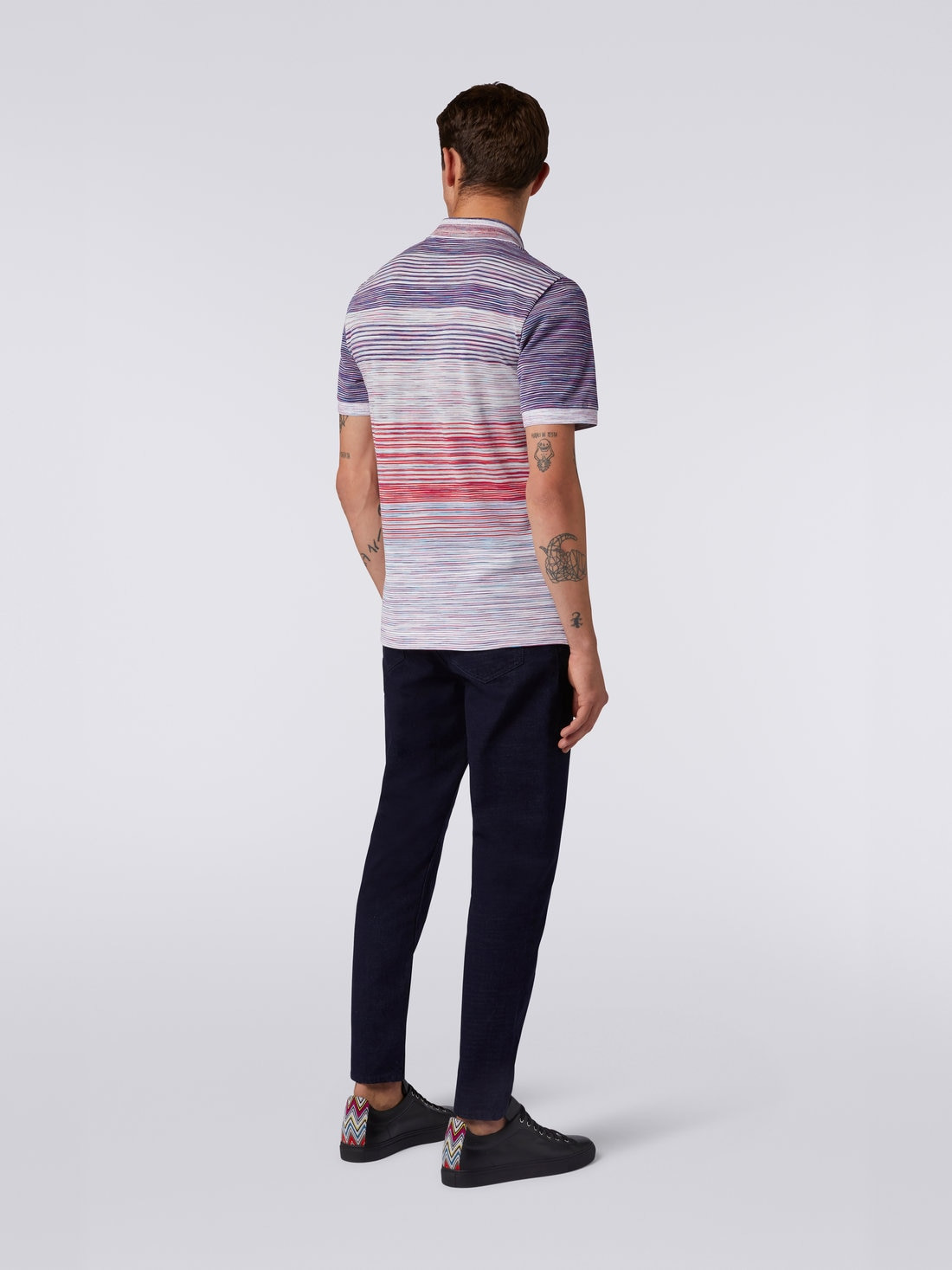 Slub cotton piqué polo shirt - 4