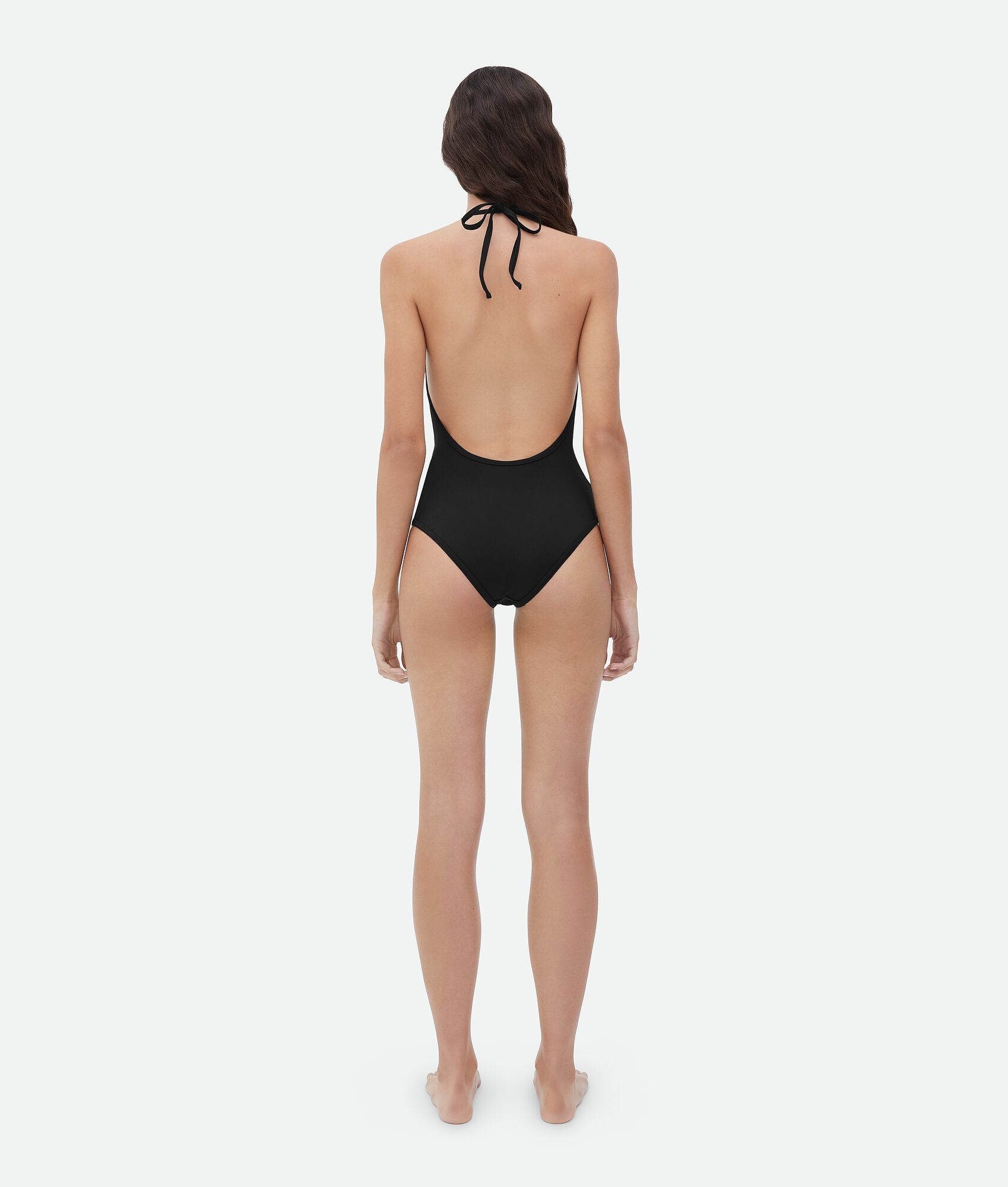Stretch Nylon Halter Neck Swimsuit - 3