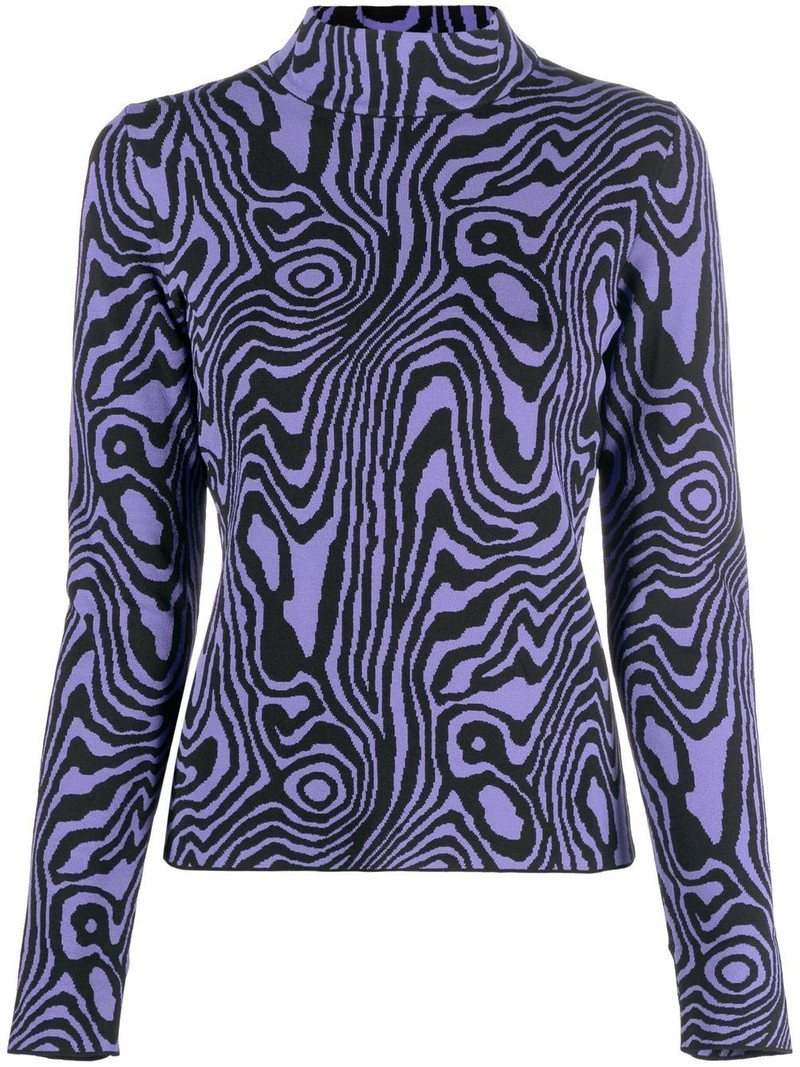 graphic-print roll-neck jumper 1