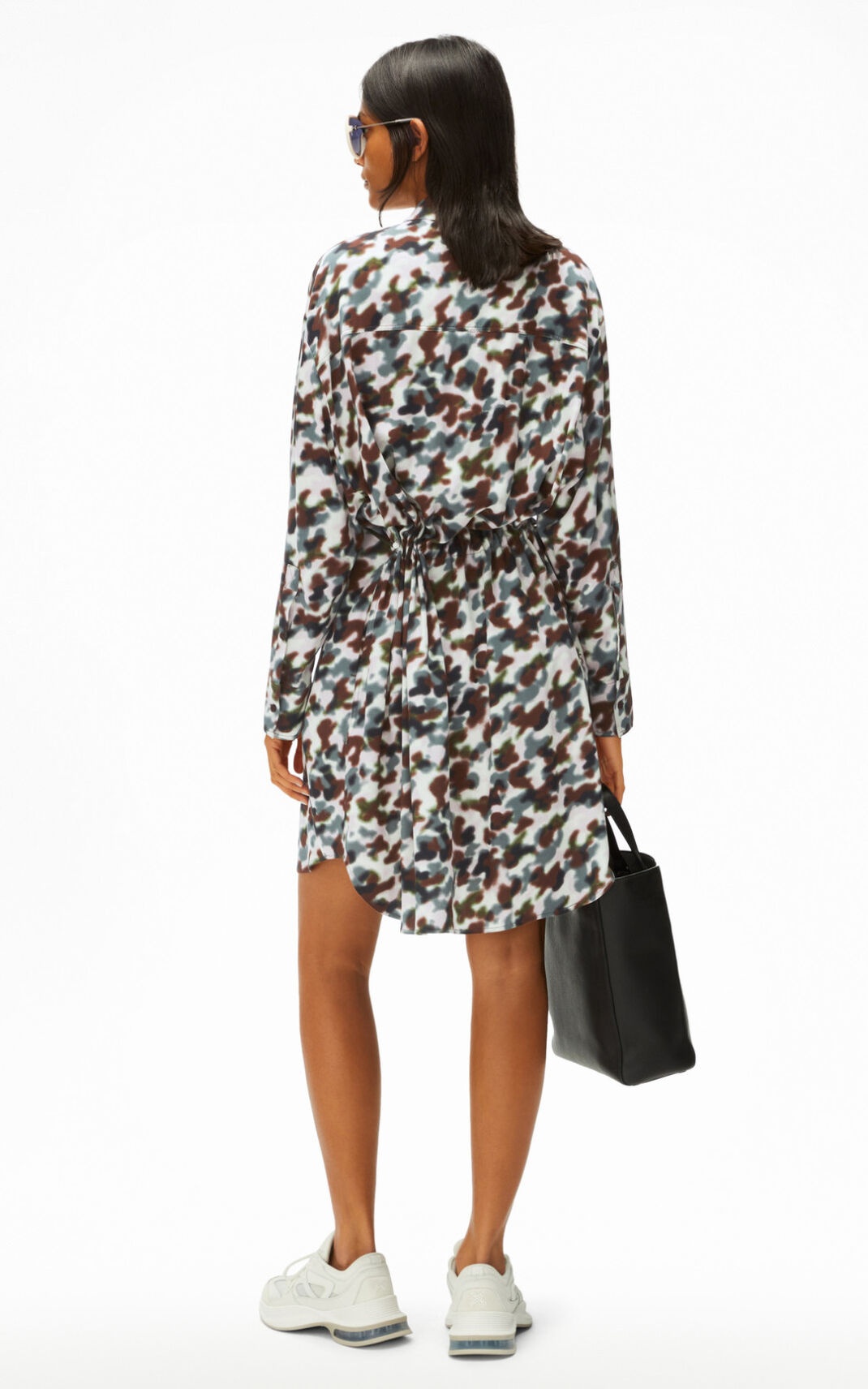 'Cloud Camo' tunic dress with drawstring - 3