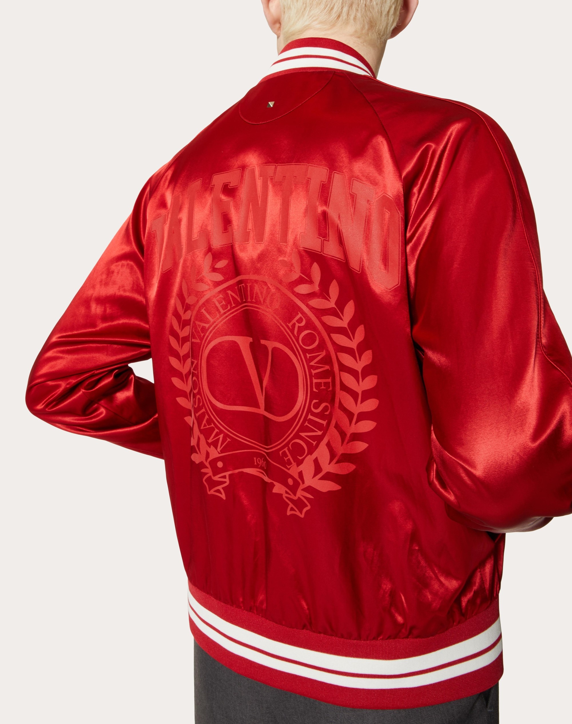 VISCOSE BOMBER JACKET WITH MAISON VALENTINO PRINT - 5