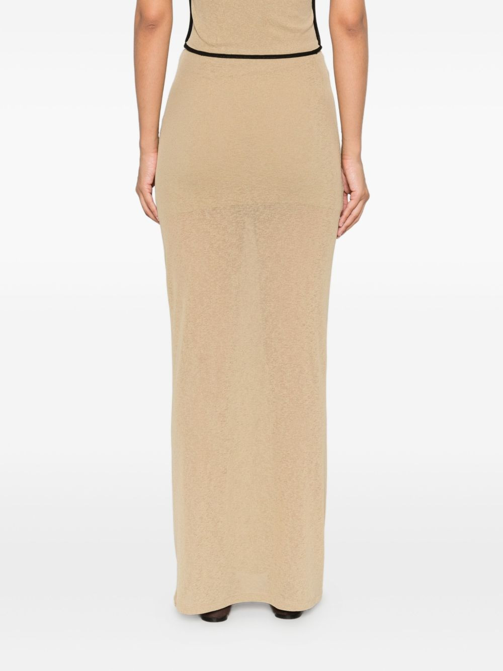 draped-panel maxi skirt - 4
