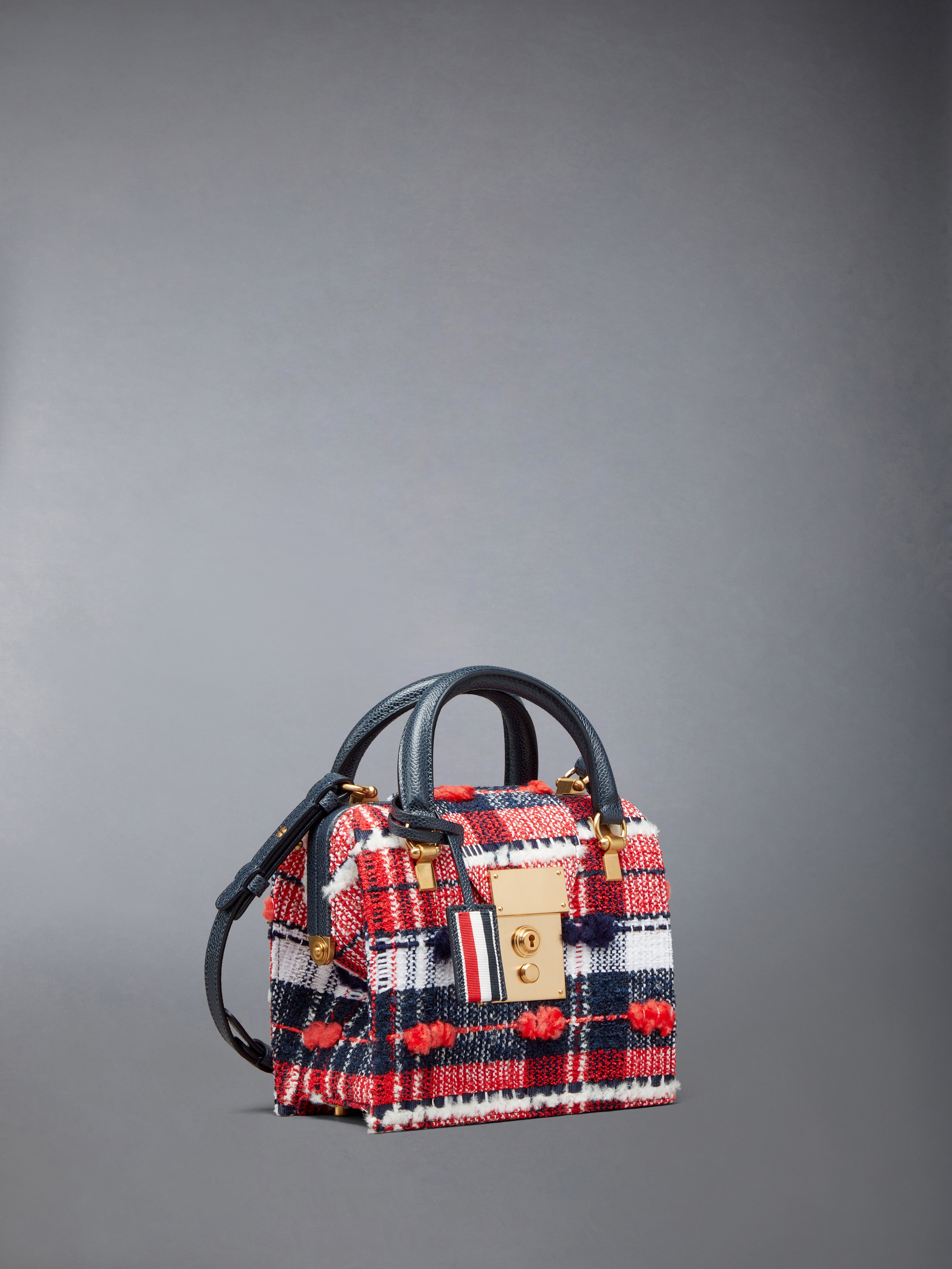 MRS. THOM MINI BAG IN MADRAS CHECK POUF TWEED - 2