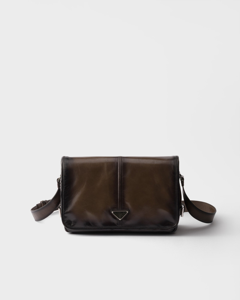 Antiqued leather shoulder bag 1