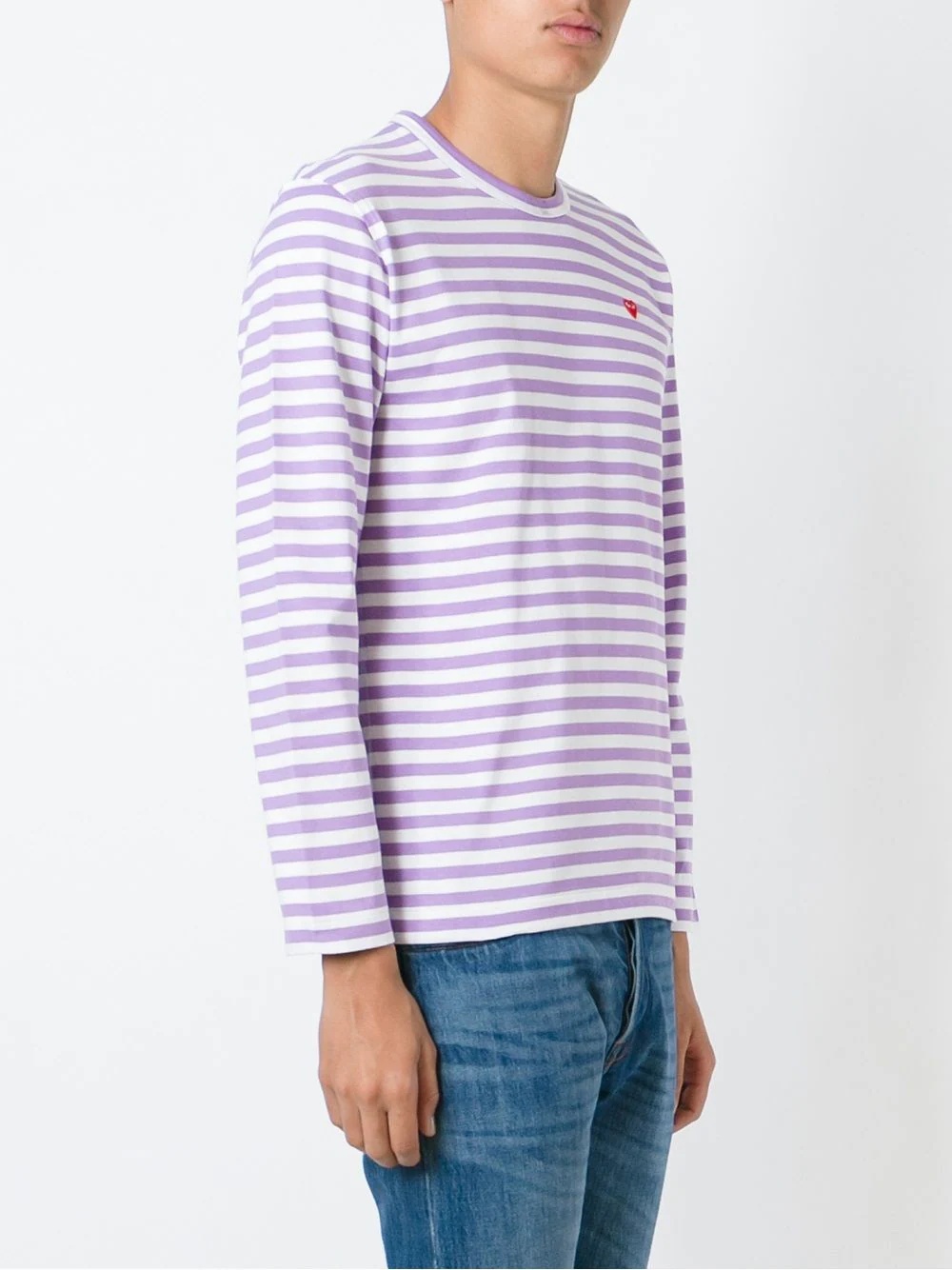 mini heart striped T-shirt - 3