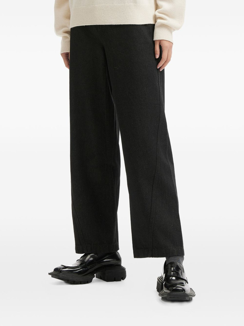 patch-detail straight jeans 3
