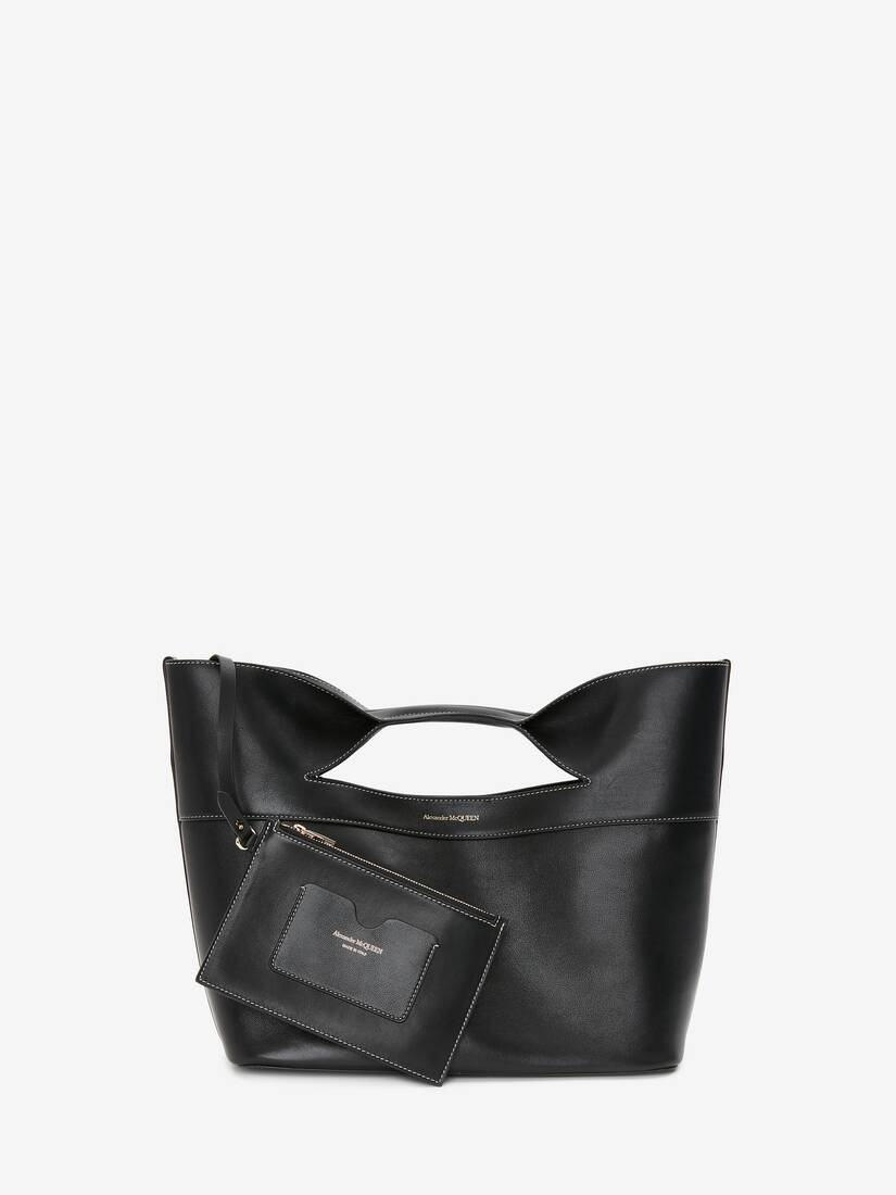 Alexander McQueen Women's The Bow Small in Black | REVERSIBLE