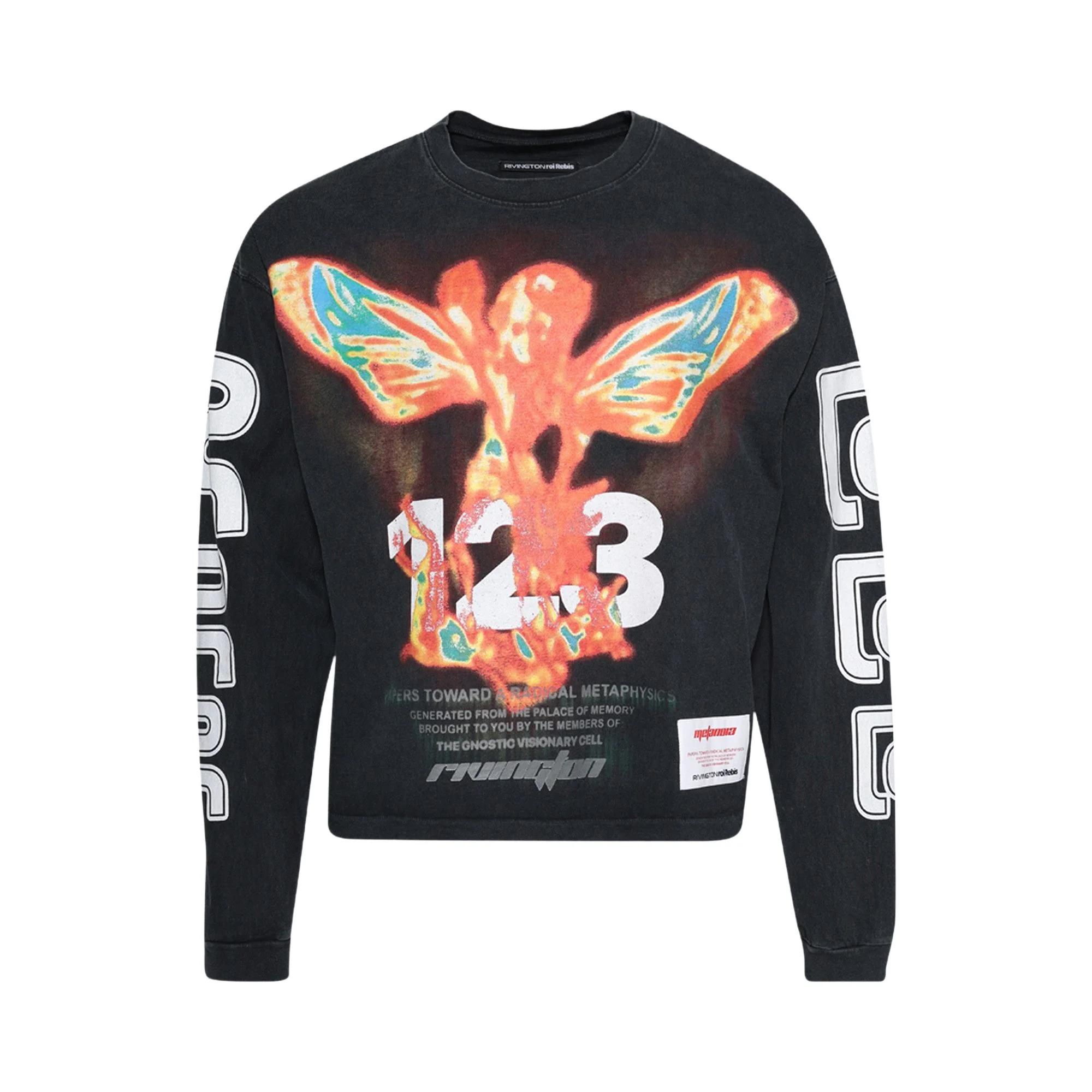RIVINGTON roi Rebis In Times Like These Cva Long-Sleeve Tee 'Mechanic Black / Orange' - 1