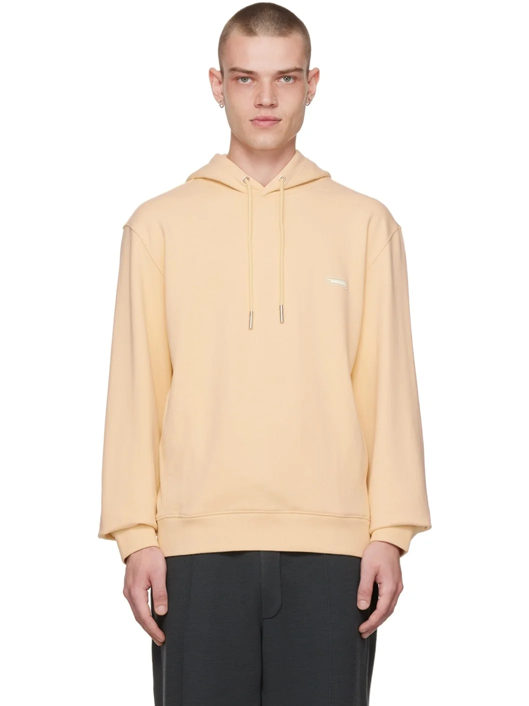 Yellow Embroidered Hoodie - 1