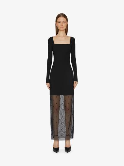 Givenchy LONG DRESS IN BI-MATERIAL 4G PATTERN outlook