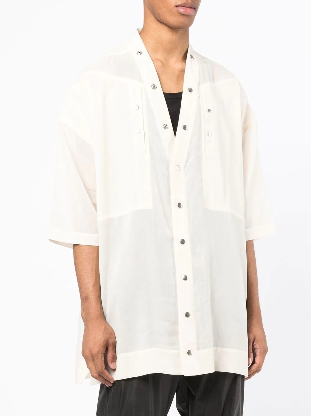 short-sleeved oversized shirt - 3