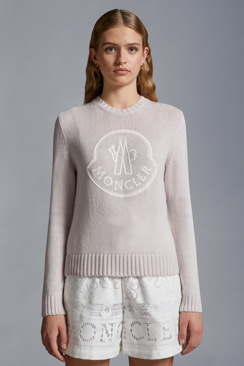 Embroidered Logo Cashmere & Wool Sweater 3