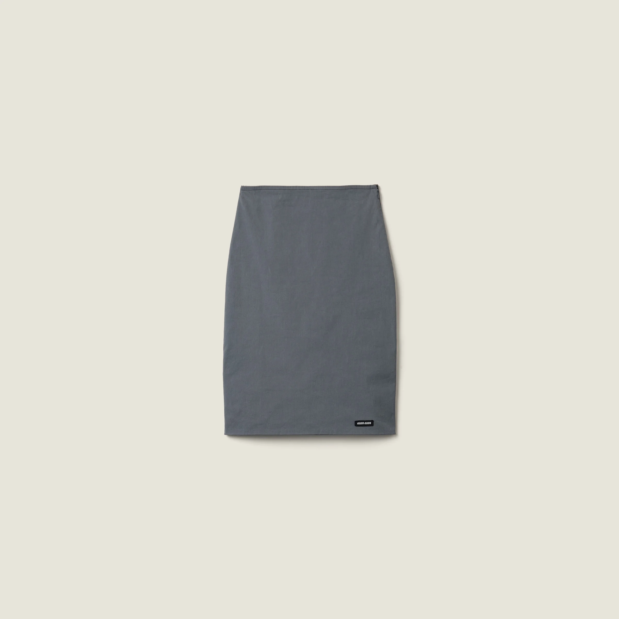 Stretch poplin skirt - 1