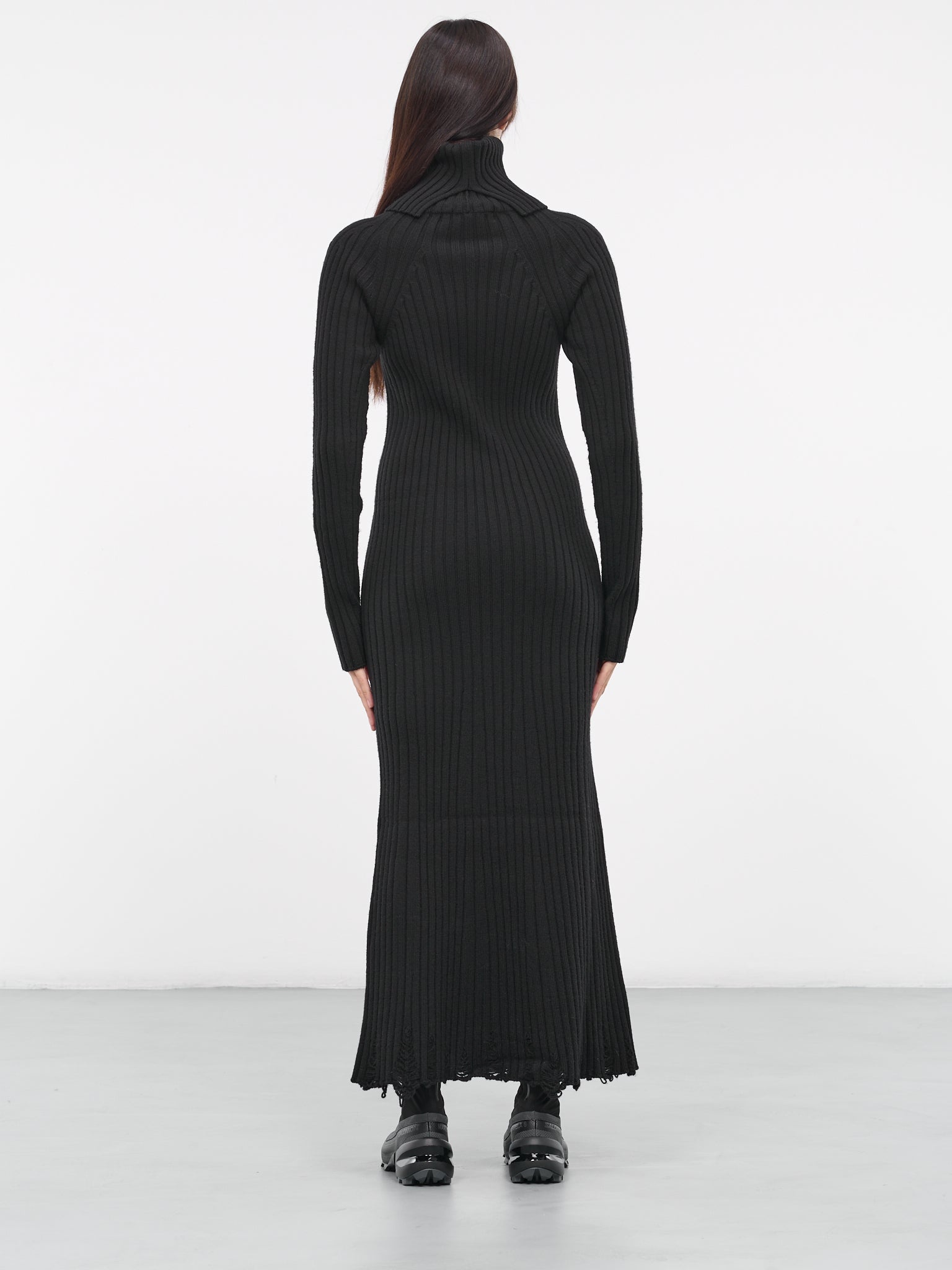 Distressed Rib Knit Dress - 3
