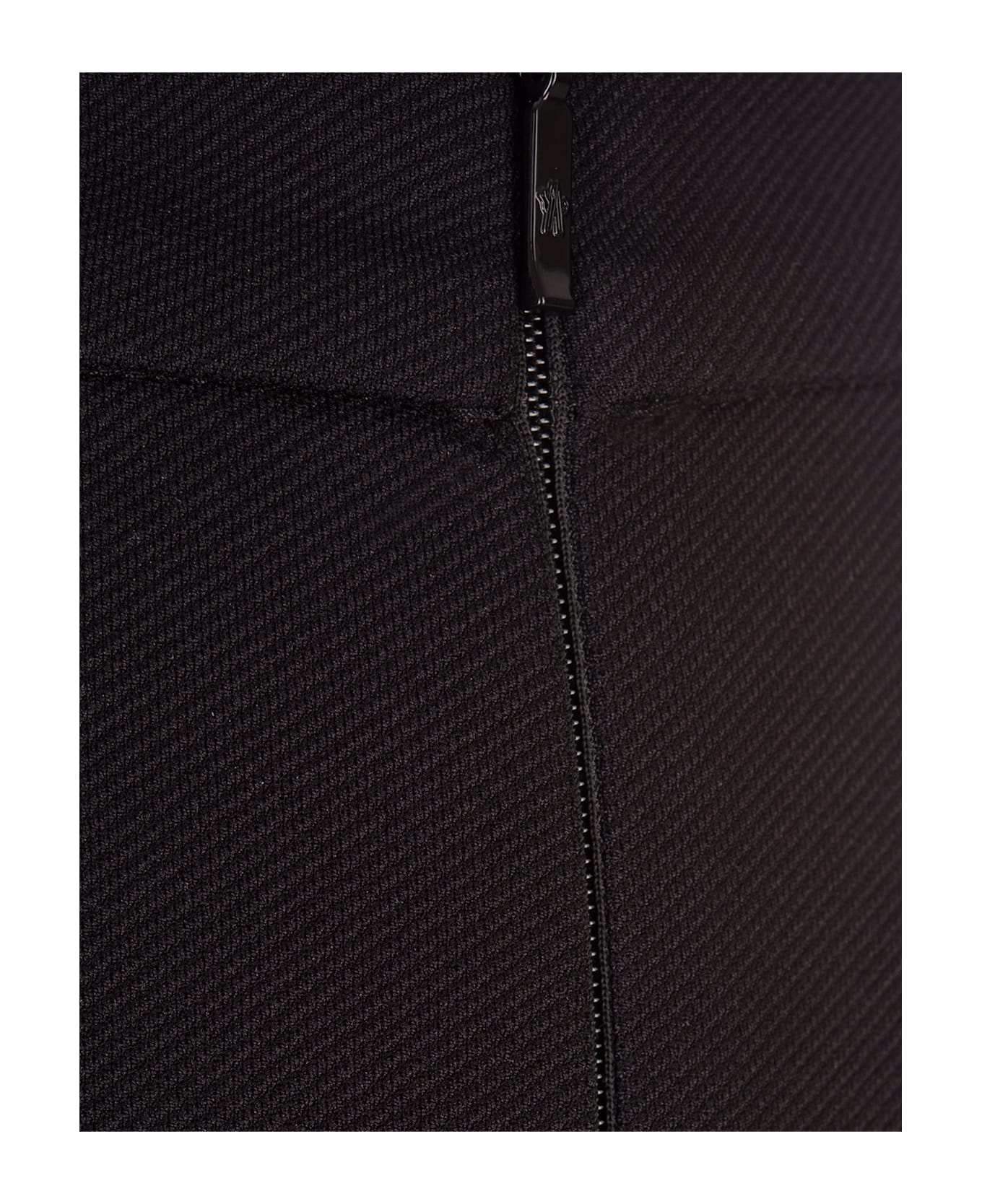 Black Slim Fit Stretch Gabardine Trousers - 3