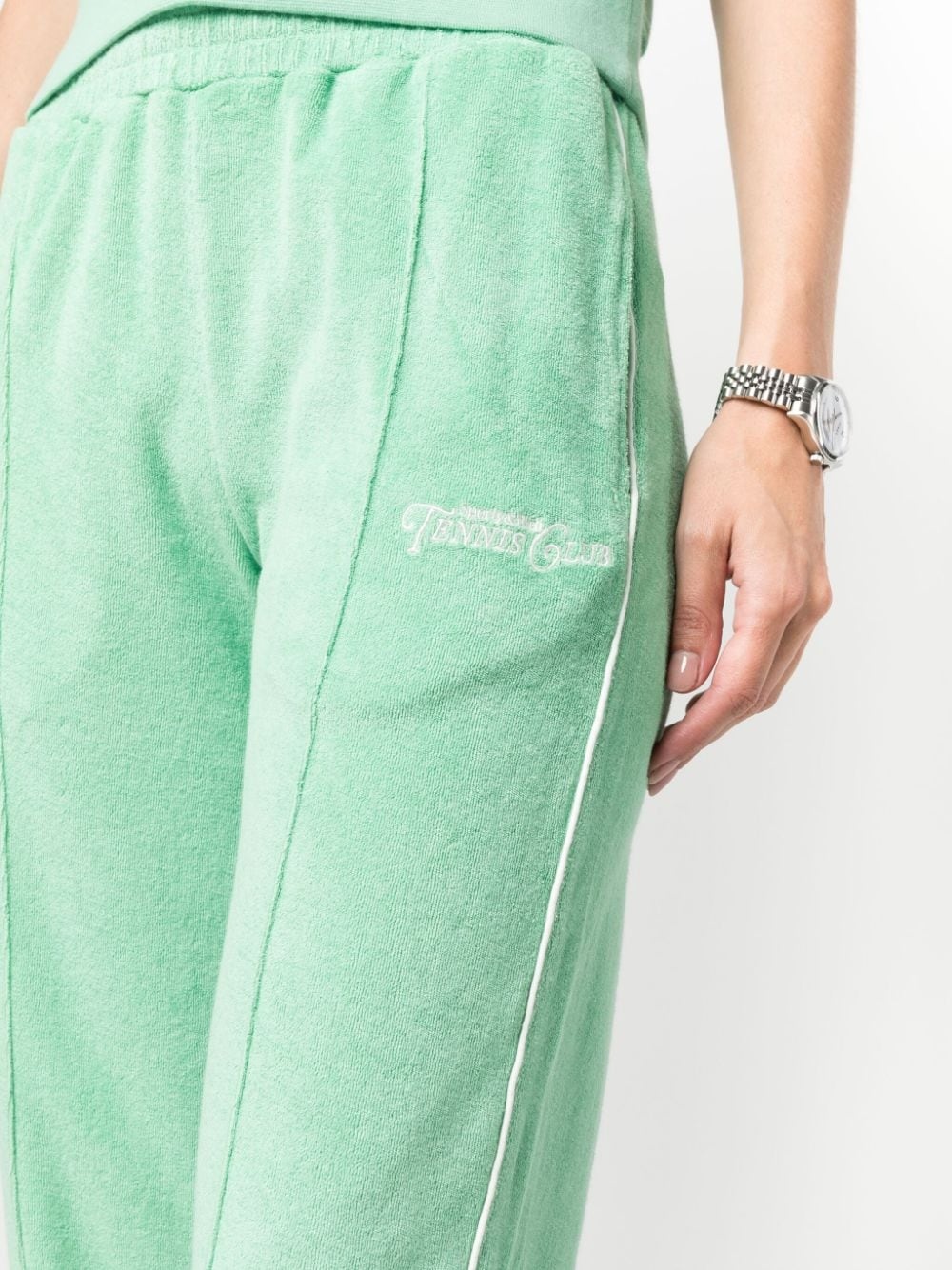 New Serif logo-embroidered track pants - 5
